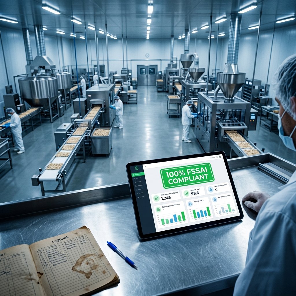 100% FSSAI Compliant Digital Dashboard in Modern Facility