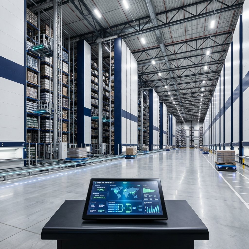 Digital map graphic of Eastern India on a dark glass surface representing multi-site corporate logistics